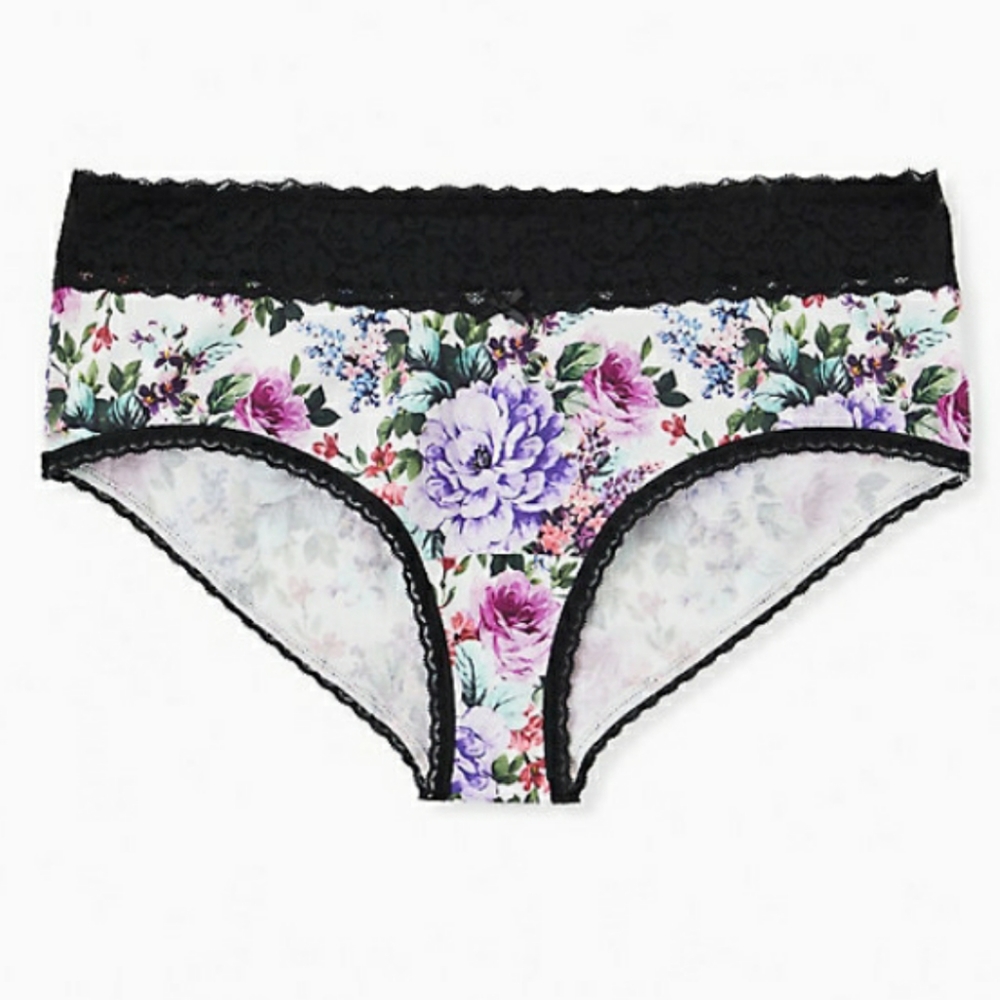 Torrid Purple Floral Lace Cheeky Panty 2XL Plus